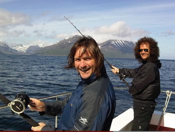 "FISHING . . FIRST AND LAST TIME" I went fishing with Martin, in Norway, I caught a fish, it was my first time, and great fun, would I go again? . . no !
