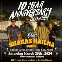Shakas Kailua (Oahu) SATURDAY March 30