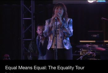 Patricia on Stage on The Equality Tour in Arizona Nov 2018
