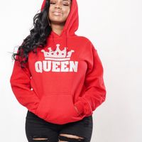 Classic Queen Hoodie -RED & Silver 