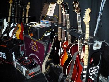 lots of lovely guitars! Best one at the front ;-)
