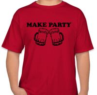 Make Party Johnny Koenig Band Red T-Shirt