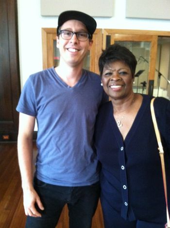 On a recording session with Irma Thomas

