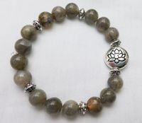 Labradorite Lotus Bracelet (sm bead - style 2)