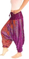 Smocked Waist Harem Pant (Aladdin Peacock Purple)