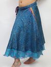 Vintage Sari Fabric Wrap-around Skirt
