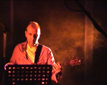 Sef Hermann on Bass at the Theatre show
