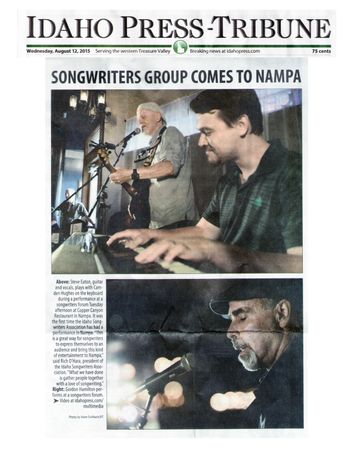 Playing with Steve Eaton for the Idaho Songwriter's Association.
