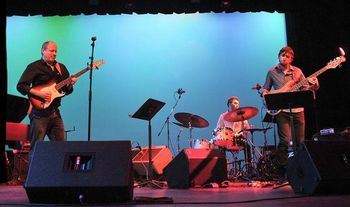 Carleton University w/ bassist Marc-Andrew Drouin & drummer Lee Fish, 2013. Photo: T Bruce Wittet
