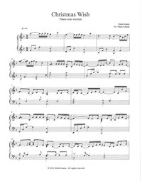 "Christmas Wish" Piano Instrumental Sheet Music