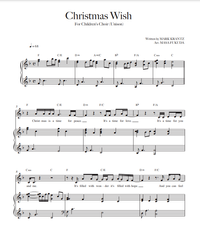 "Christmas Wish" Unison Sheet Music with Piano