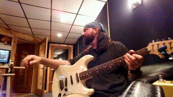Cole Hadel tracking guitars for the Soulfinger EP
