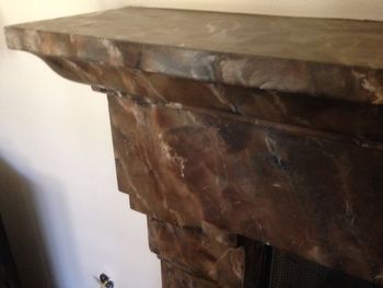 Faux Marble Fireplace

