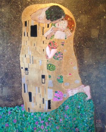 SOLD Commissioned for Private Home - Oil on Canvas 72x48 From Gustav Klimt SOLD
