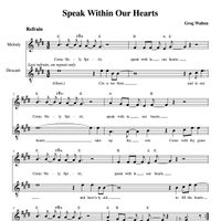 Speak Within Our Hearts - Guitar/Vocal PDF