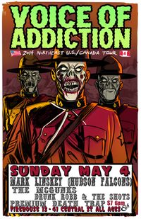 PROVIDENCE RI ALL AGES *The McGunks *Voice of Addiction(Chicago) *The Pity Whores *Premium Death Trap