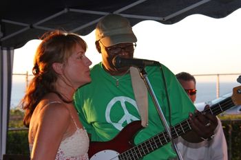 Melissa (from the band Todo Bien, New Hampshire) harmonizes with Philip.
