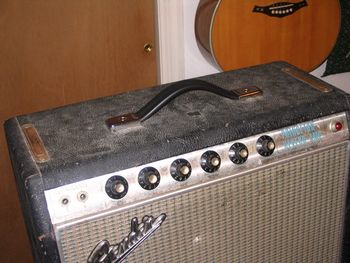 I got this 1968 Princeton Reverb in a horse trade a few years back. As you can see, it was a filthy wreck and virtually non-functioning, much like its former owner. I cleaned it up cosmetically, then passed it along to Richie Johnson of New York Music and Repair in Bohemia.
