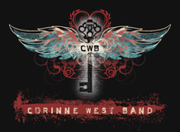 "Corinne West Band" partially transparent sticker