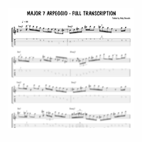 Major 7 Arpeggio - Full Transcription