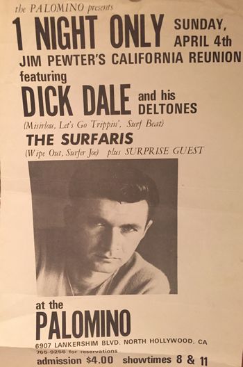 1970's reunion with Dick Dale at the famed Palomino club in LA.
