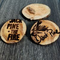 Jack Pine Woodcut Button 2pk