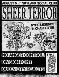 SHEER TERROR /  NO ANGER CONTROL / DIVISION POINT / QUEEN CITY REJECTS