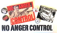 No Anger Control Sticker & Button Lot