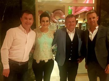 Four country singers walk into a bar, part two! Hmmm? Bit of a pattern here! Olivia with Michael English, Jimmy Buckley, and Mike Denver.
