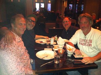 The Layovers have dinner with Smithereens frontman and guitarist Pat Dinizio before checking out a Paul Rodgers concert at the Bergen performing Arts Center in Englewood, NJ
