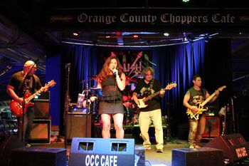 Keith on bass with CRUSH at Orange County Choppers Cafe in Newburgh,, NY July 23, 2016
