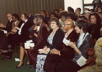 Marian and Eubie Blake with Joan in the concert audience
