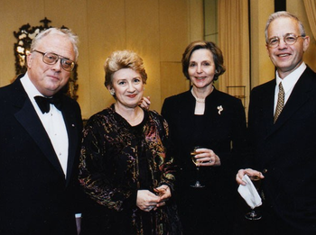 William Bolcom and Joan Morris; Vivian and Harold Shapiro [former president of Princeton University and the University of Michigan]
