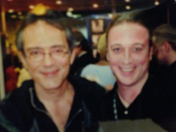 Meeting with the one and only Vinnie Colaiuta at the NAMM show.  1999
