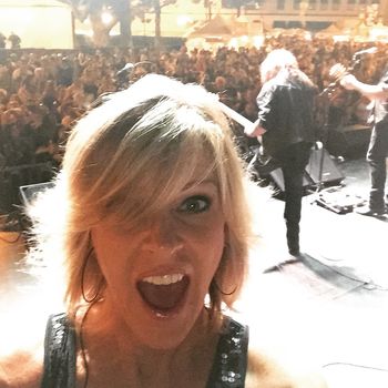 My favorite selfie. Singing with Southern Rockers,  The Sam Morrison Band.
