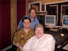 Steve, Gus Gaches, and Ronny Hinson in the studio
