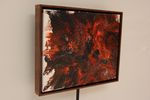 Man on Fire - 11 x 14 framed acrylic painting