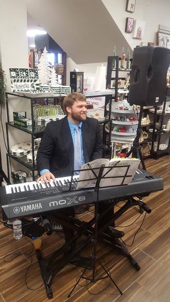 Playing Christmas Music at Kean's Store in Mason
