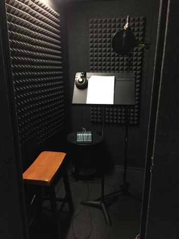 Recording studio booth
