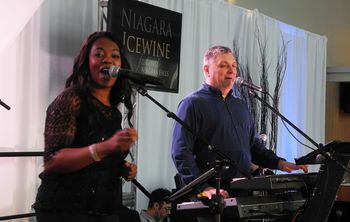 Doing a duet during the Niagara Falls Icewine weekend at The Scotiabank Convention Centre.
