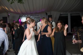 Bride and friends celebrating on our dance floor.
