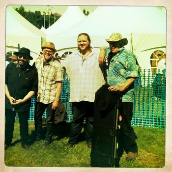 with Colin Linden, Matt Anderson and Amos Garrett at Edmonton Folk Music Festival 2011
