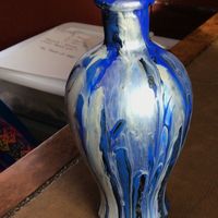 Blue and Silver Vase