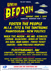 The Trims open for Foster The People, Fitz & The Tantrums, & Phantogram at Live105's BFD Music Festival