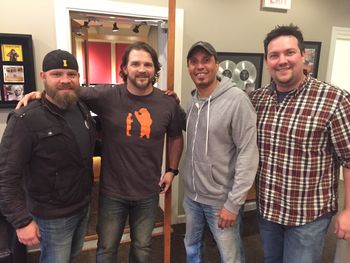 Adam Cunningham, Matt Dame, Leslie Bowe & Rob Lane After Vocal Session @ Beaird Music Group, Nashville, TN
