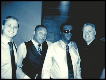 Post-gig with Wynton Marsalis, Marcus Roberts, and Jim Daniel at the Parlour, Jacksonville
