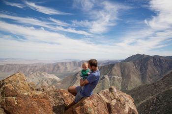 Scarlett and I enjoying the view from the top of Garnett Peak, Anza Borego
