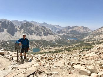 Heading over Kearsarge Pass in the High Sierra
