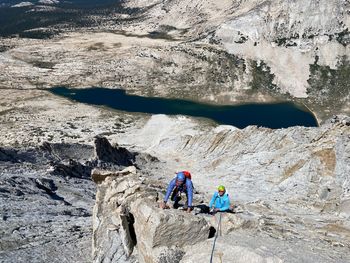 Climbing the North Ridge of 12,590ft Mt Conness in Yosemite National Park.
