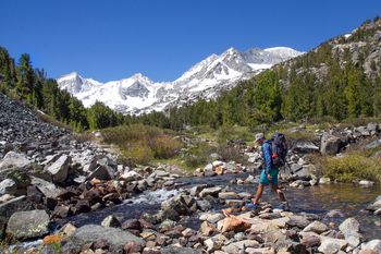 Backpacking out of Little Lakes Valley, Eastern Sierra
